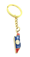 Belize Central America Gold Key Ring Chain Country Flag Metal Enamel Keyring