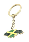 Jamaica Jamaican Caribbean Gold Country Flag Country Flag Key Ring Metal Enamel Keyring