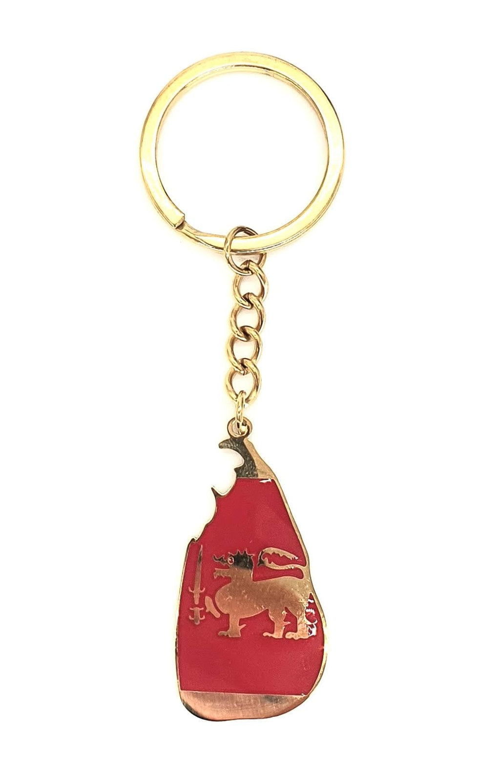 Sri Lanka Map Outline Gold Country Flag Key Ring Chain Metal Enamel Keyring