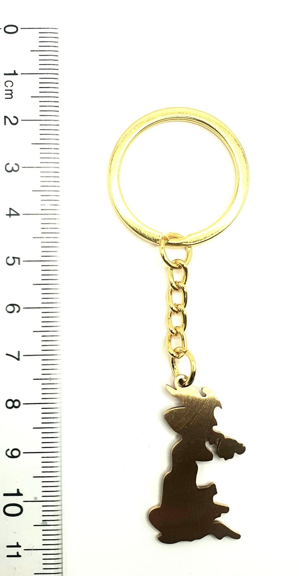 SNS Components Union Jack United Kingdom Great Britain and Northern Ireland Gold Key Ring Chain Country Flag Metal Enamel Keyring