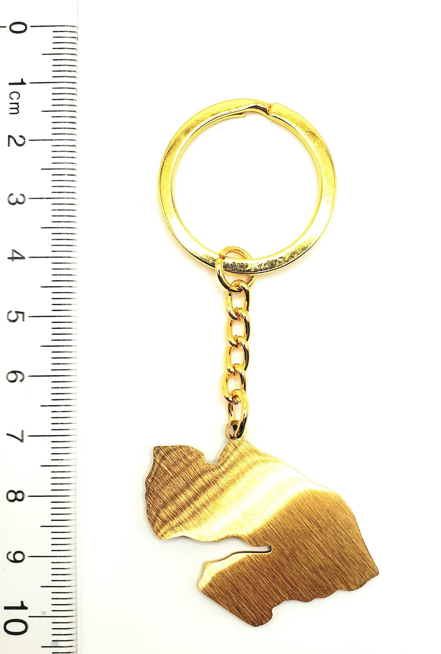 SNS Components Djibouti Horn of Africa Gold Key Ring Chain Country Flag Metal Enamel Keyring