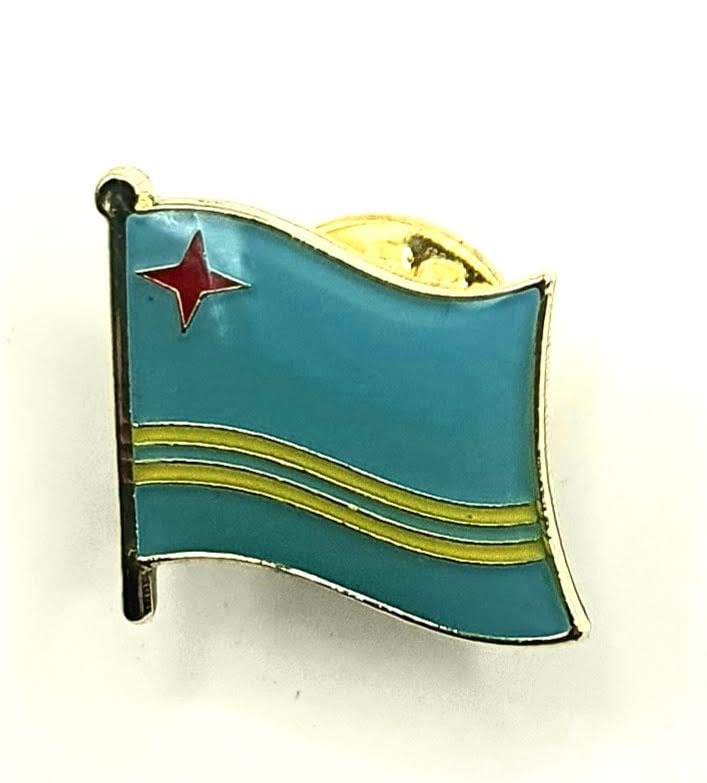 Aruba Caribbean Metal Country Flag Pin Badge