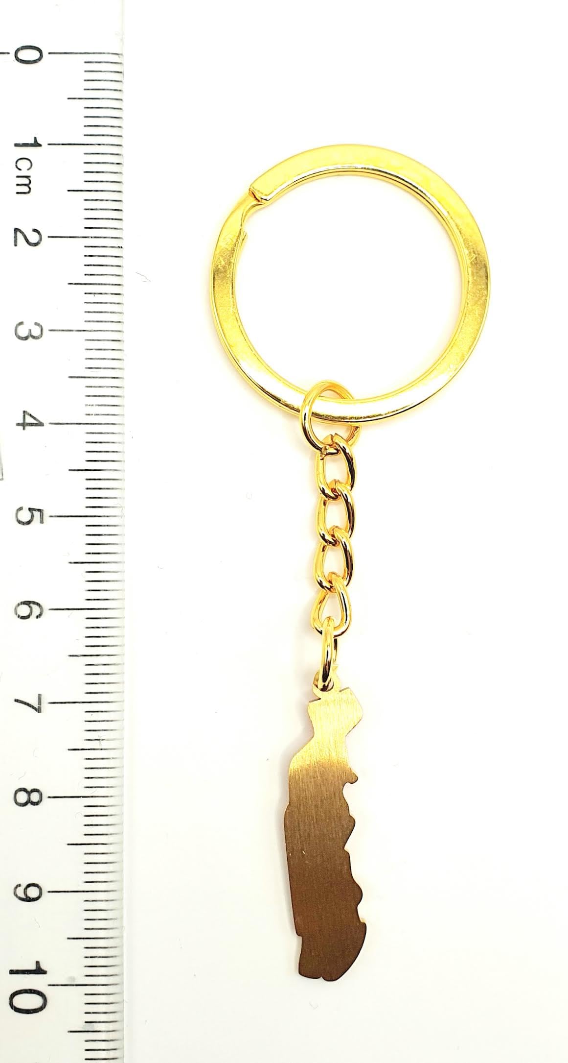 SNS Components Togo West Africa Gold Key Ring Chain Country Flag Metal Enamel Keyring