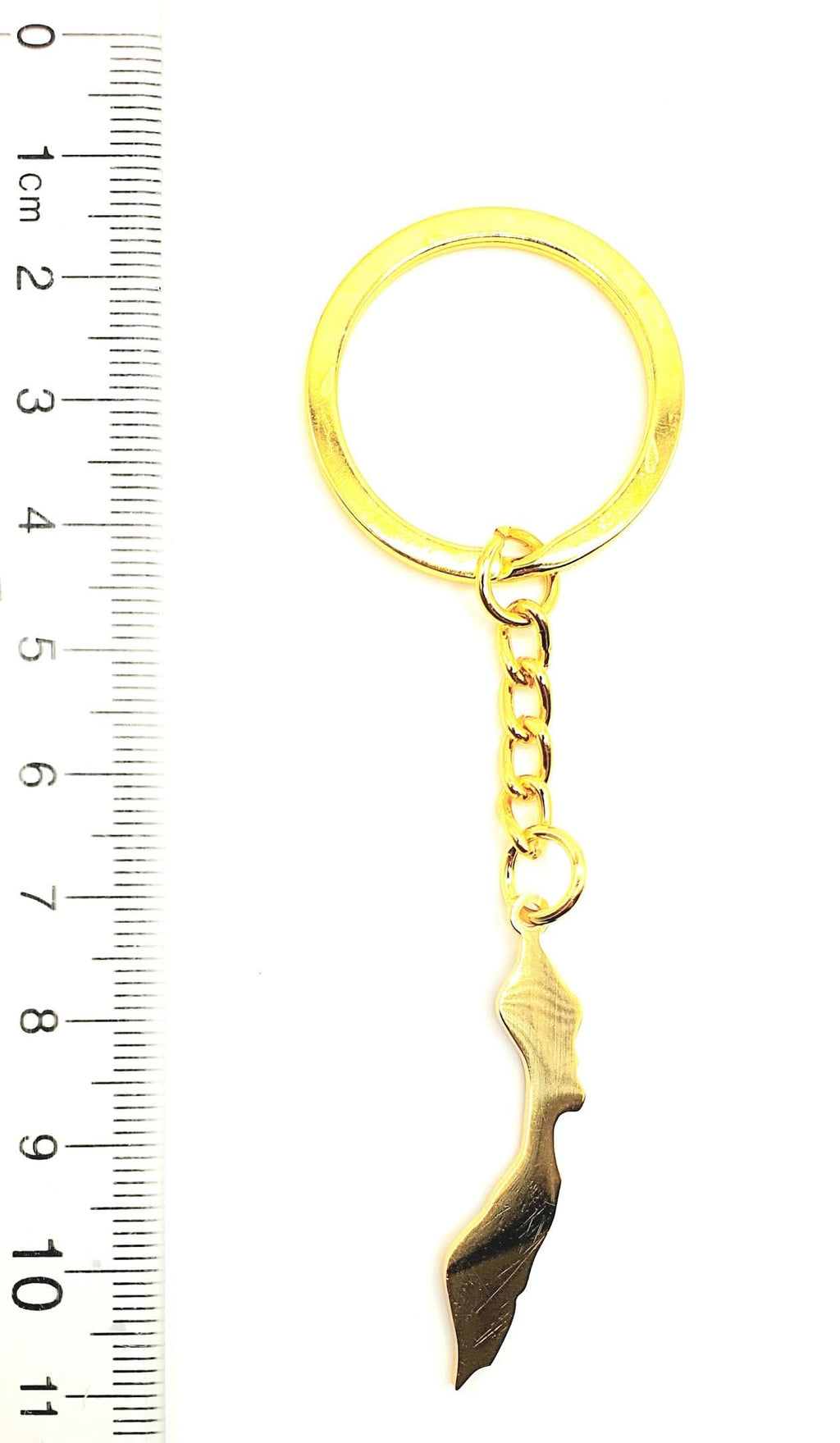 Curacao Caribbean Gold Key Ring Chain Country Flag Metal Enamel Keyring