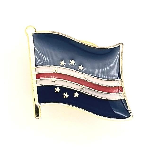 Cape Verde Cabo Verde West Africa Metal Enamel Country Flag Pin Badge