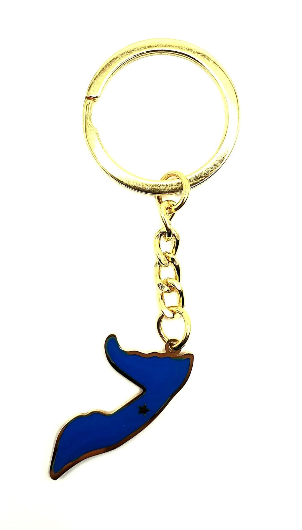 Somalia Africa Somali African Gold Country Flag Map Key Ring Chain Metal Enamel Keyring