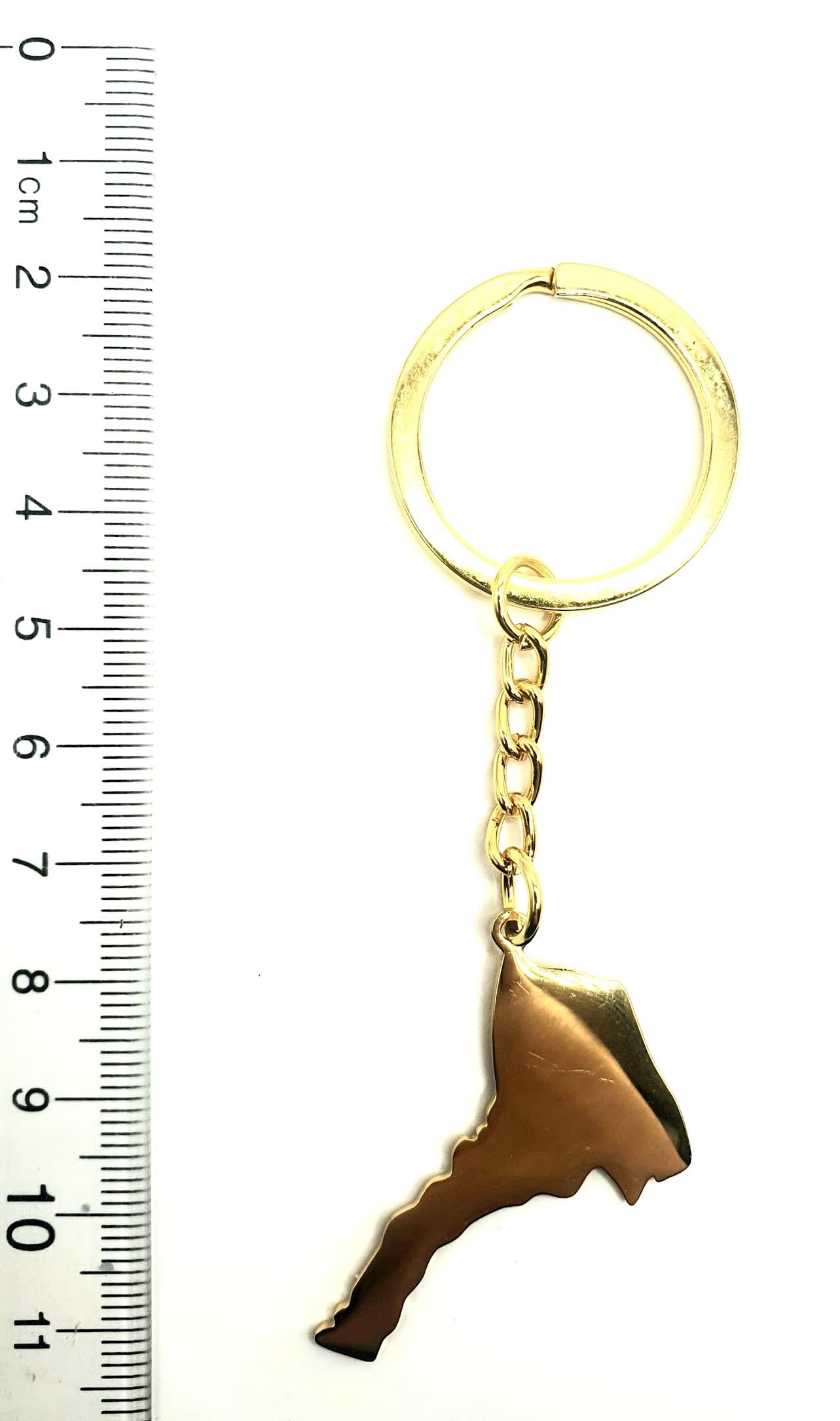 Eritrea Africa Gold Key Ring Chain Country Flag Metal Enamel Keyring