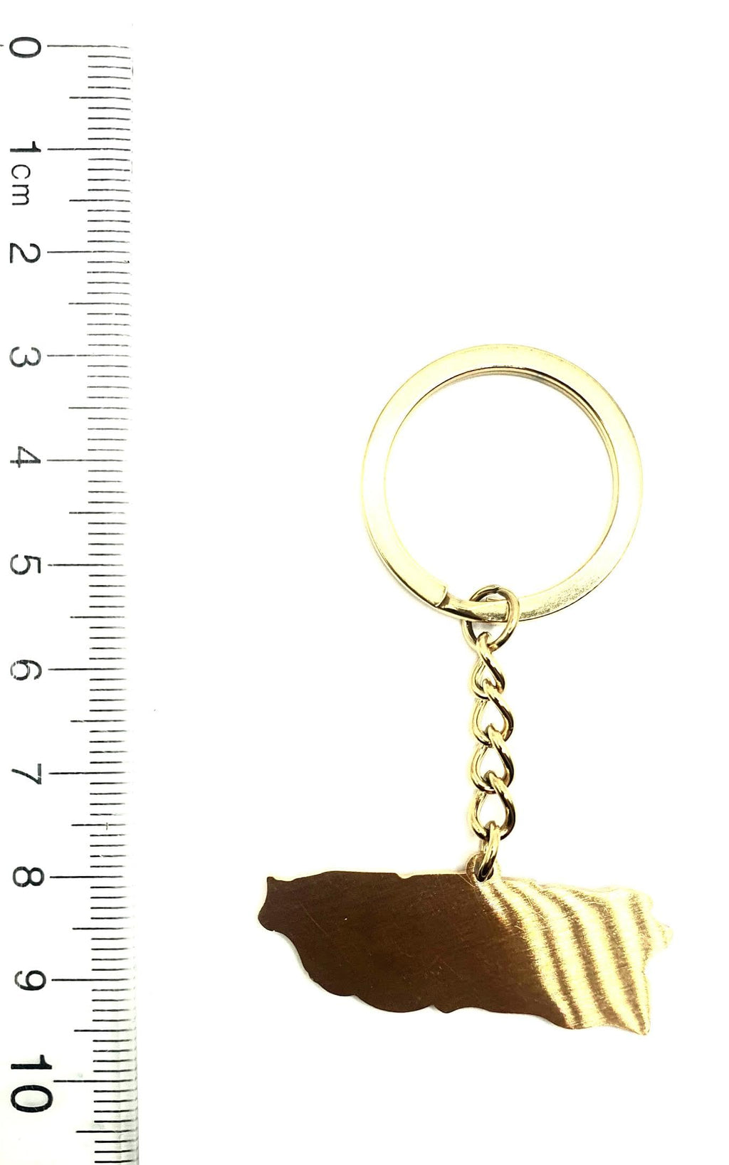 Puerto Rico Rican Caribbean Gold Country Flag Key Ring Metal Enamel Keyring