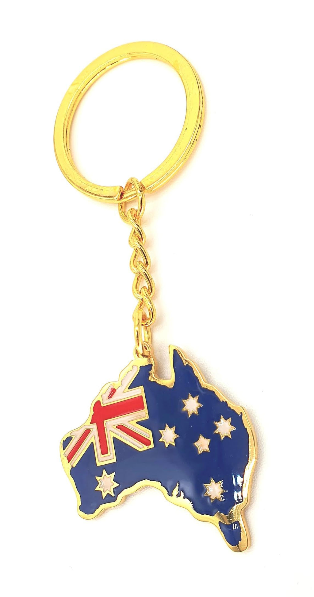 Australia Australian Gold Country Flag Key Ring Metal Enamel Keyring Oceania