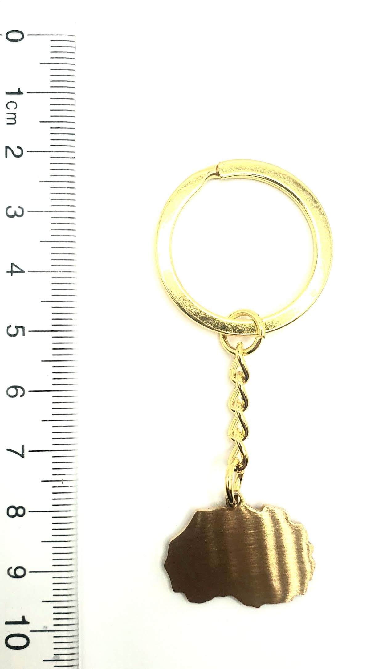 SNS Components North Macedonia Balkan Gold Key Ring Chain Country Flag Metal Enamel Keyring