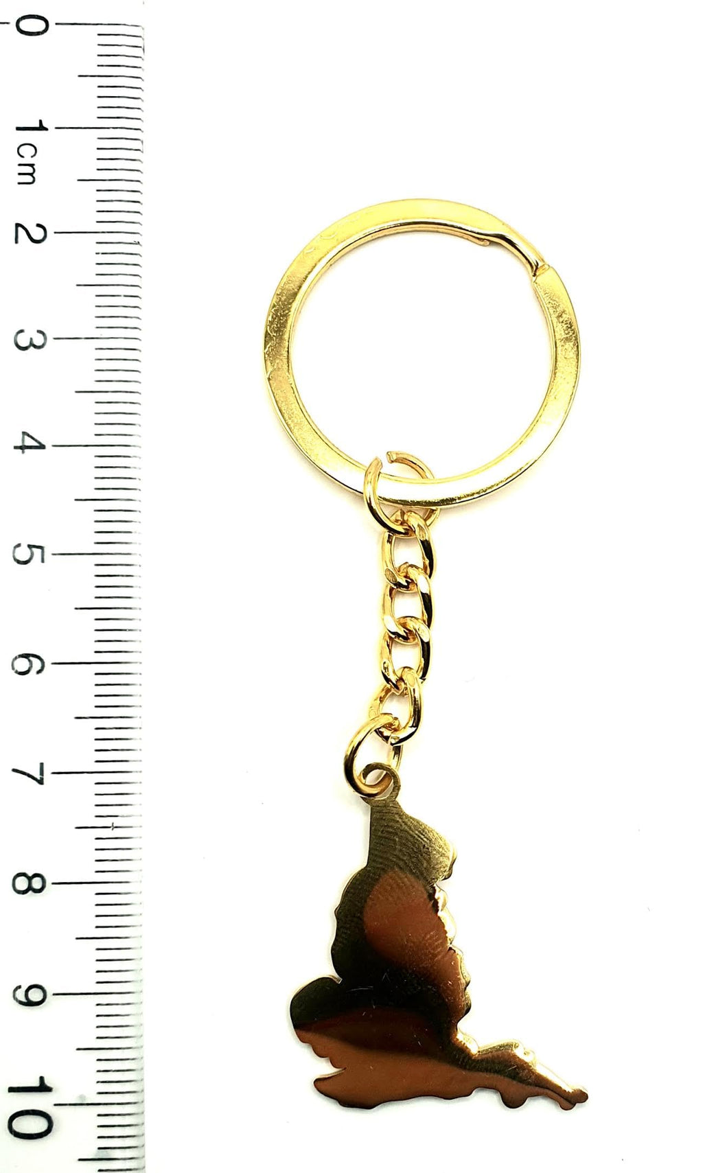 England English St Georges Red Cross United Kingdom Gold Country Flag Key Ring Metal Enamel Keyring