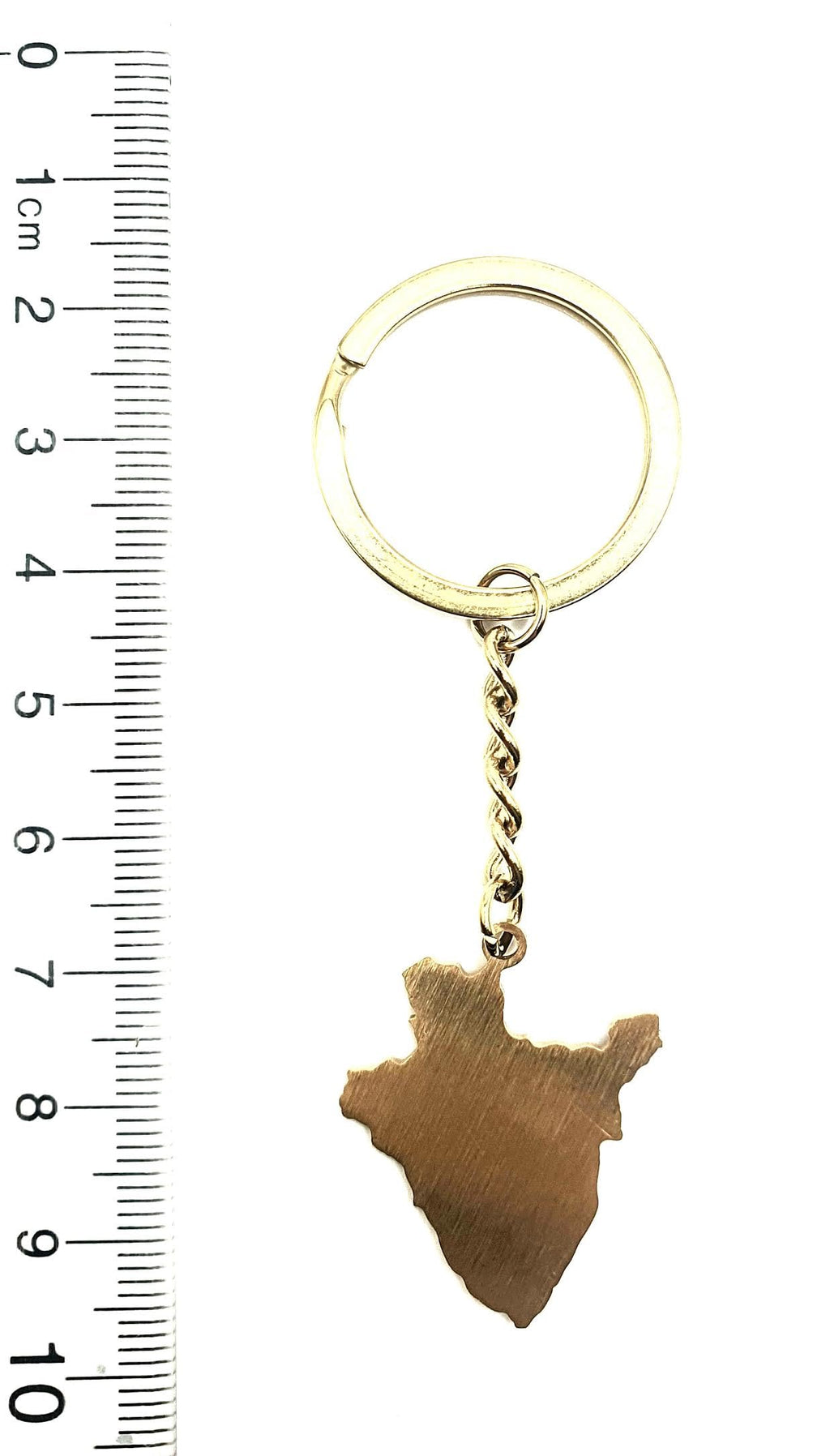 Burundi East Africa Gold Key Ring Chain Country Flag Metal Enamel Keyring
