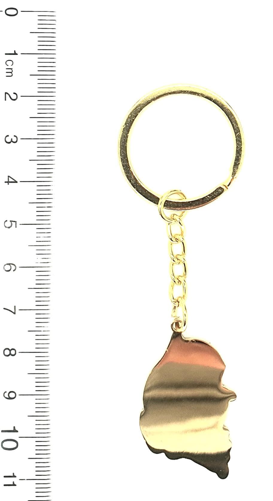 SNS Components South Korea Korean Map Outline Gold Country Flag Key Ring Chain Metal Enamel Keyring
