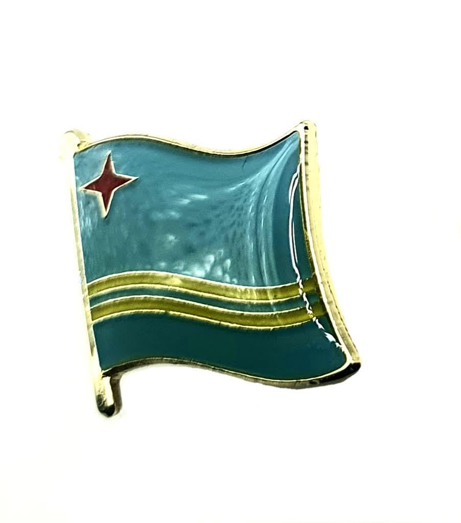 Aruba Caribbean Metal Country Flag Pin Badge