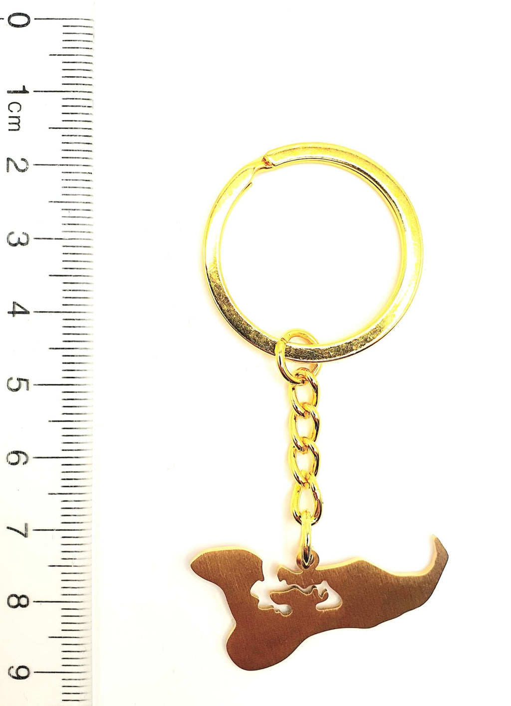 Tonga Oceana Pacific Map Outline Gold Country Flag Key Ring Chain Metal Enamel Keyring