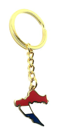 SNS Components Croatia Croatian Europe EU Balkan European Gold Key Ring Chain Country Flag Metal Enamel Keyring