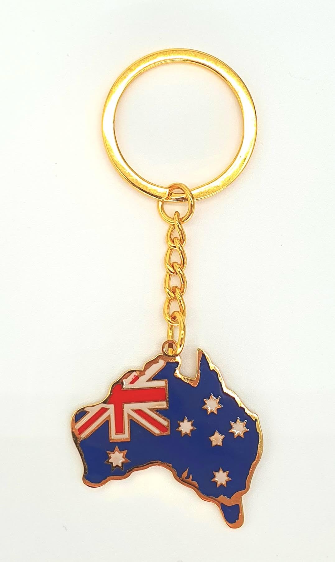Australia Australian Gold Country Flag Key Ring Metal Enamel Keyring Oceania