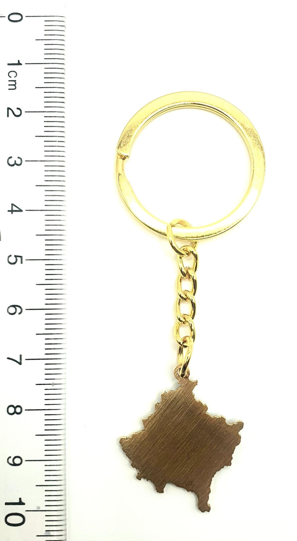 SNS Components Kosovo Kosovan Balkan Gold Key Ring Chain Country Flag Metal Enamel Keyring