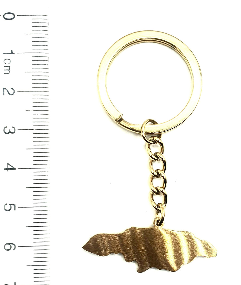 Jamaica Jamaican Caribbean Gold Country Flag Country Flag Key Ring Metal Enamel Keyring