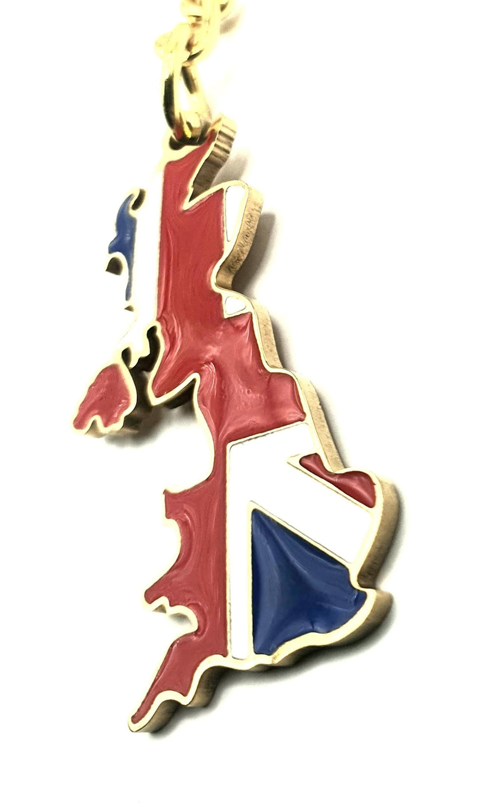 SNS Components Union Jack United Kingdom Great Britain and Northern Ireland Gold Key Ring Chain Country Flag Metal Enamel Keyring
