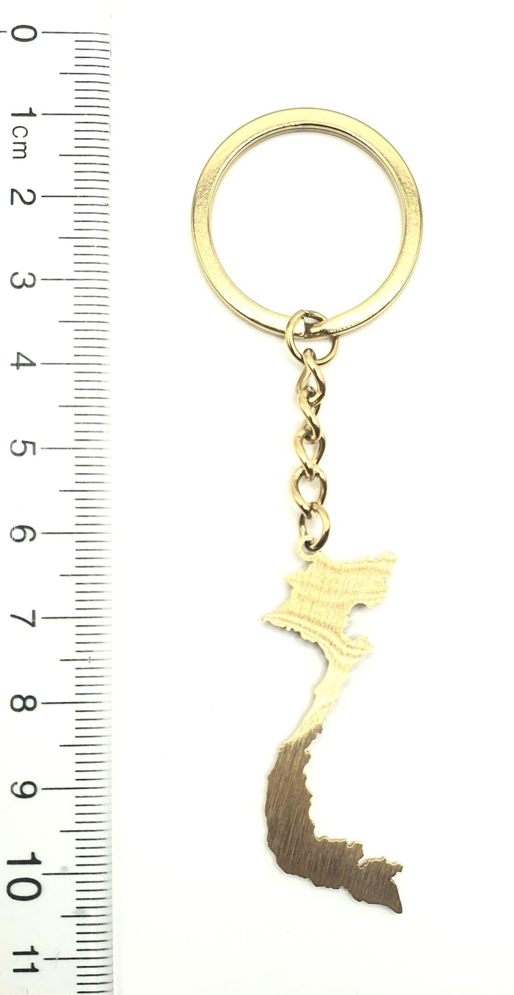 SNS Components Vietnam Vietnamese South East Asia Asian Gold Key Ring Chain Country Flag Metal Enamel Keyring