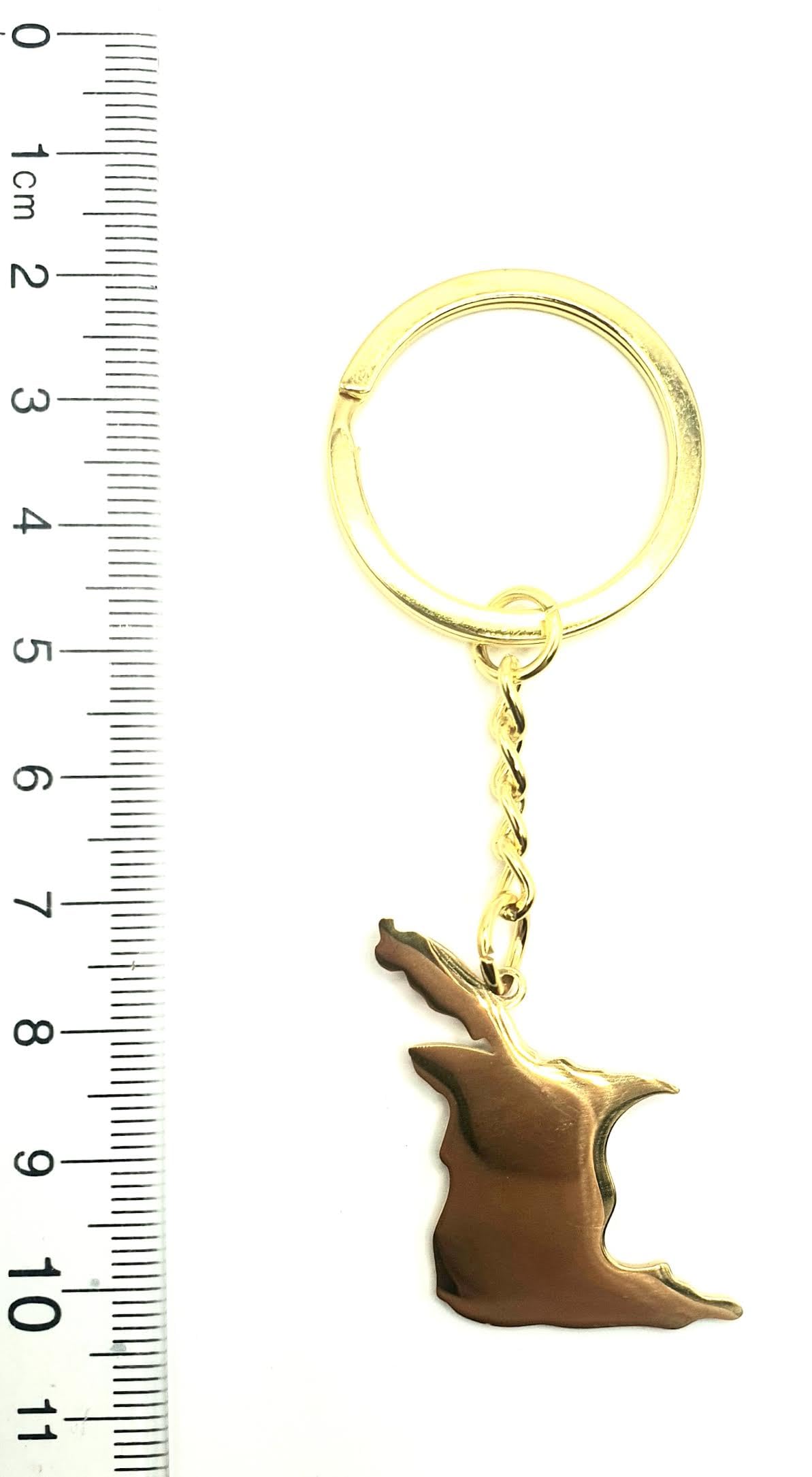 SNS Components Trinidad and Tobago Caribbean Gold Key Ring Chain Country Flag Metal Enamel Keyring