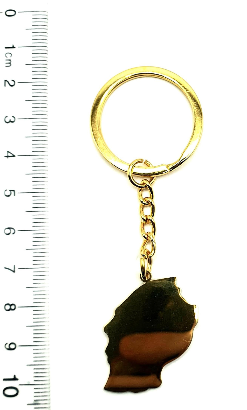 Tanzania East Africa Gold Key Ring Chain Country Flag Metal Enamel Keyring