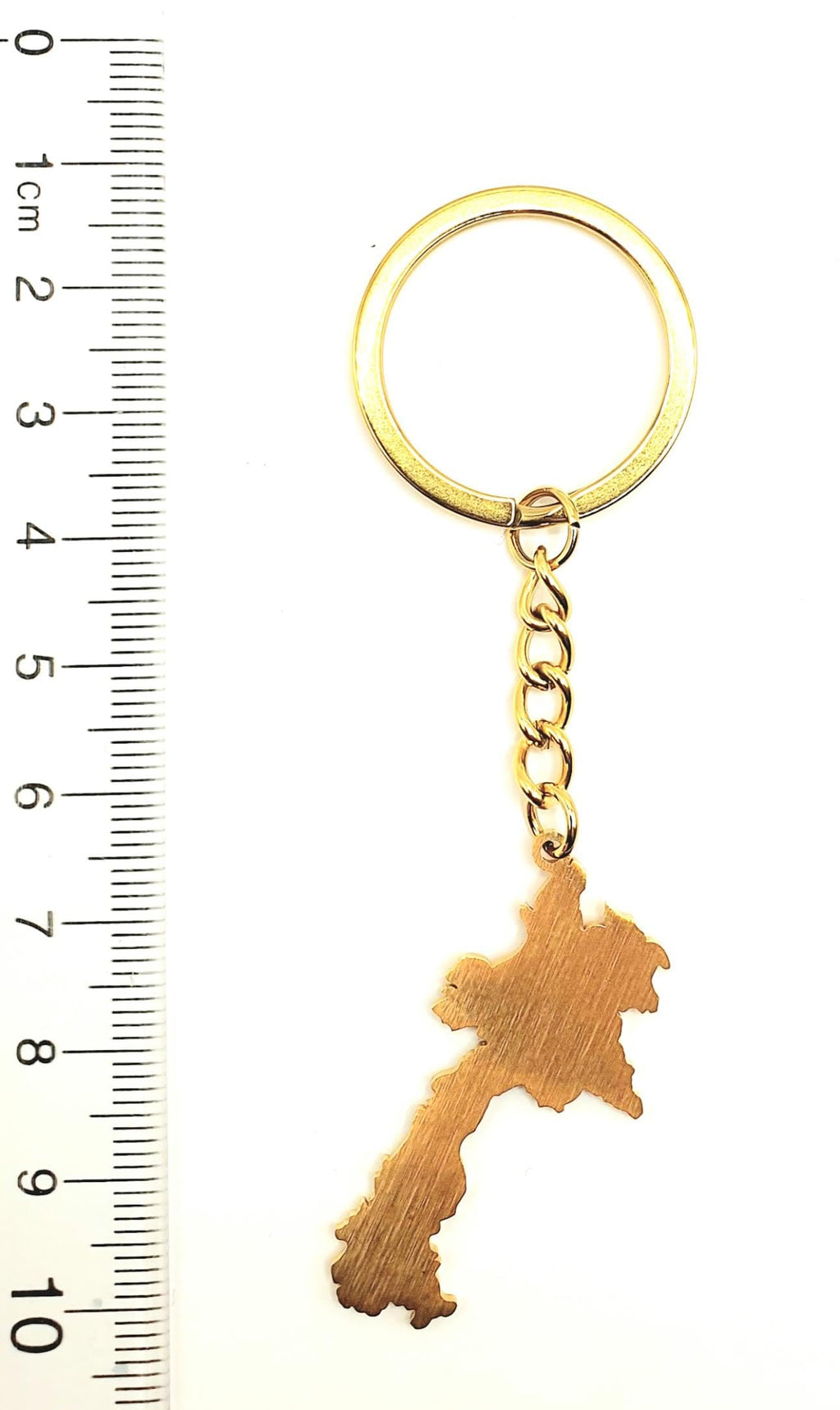 SNS Components Lao Laos South East Asia Asian Gold Key Ring Chain Country Flag Metal Enamel Keyring