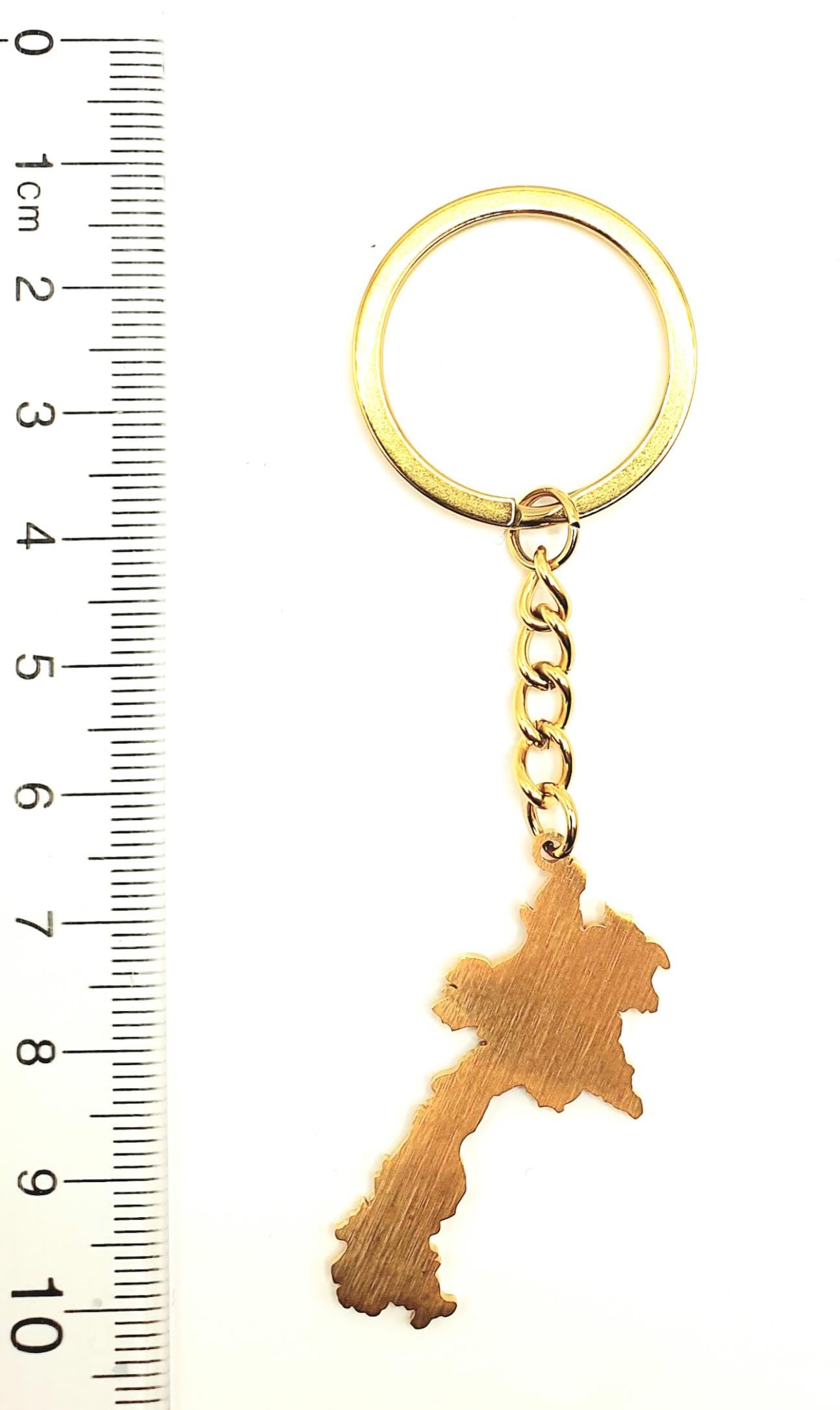 SNS Components Lao Laos South East Asia Asian Gold Key Ring Chain Country Flag Metal Enamel Keyring