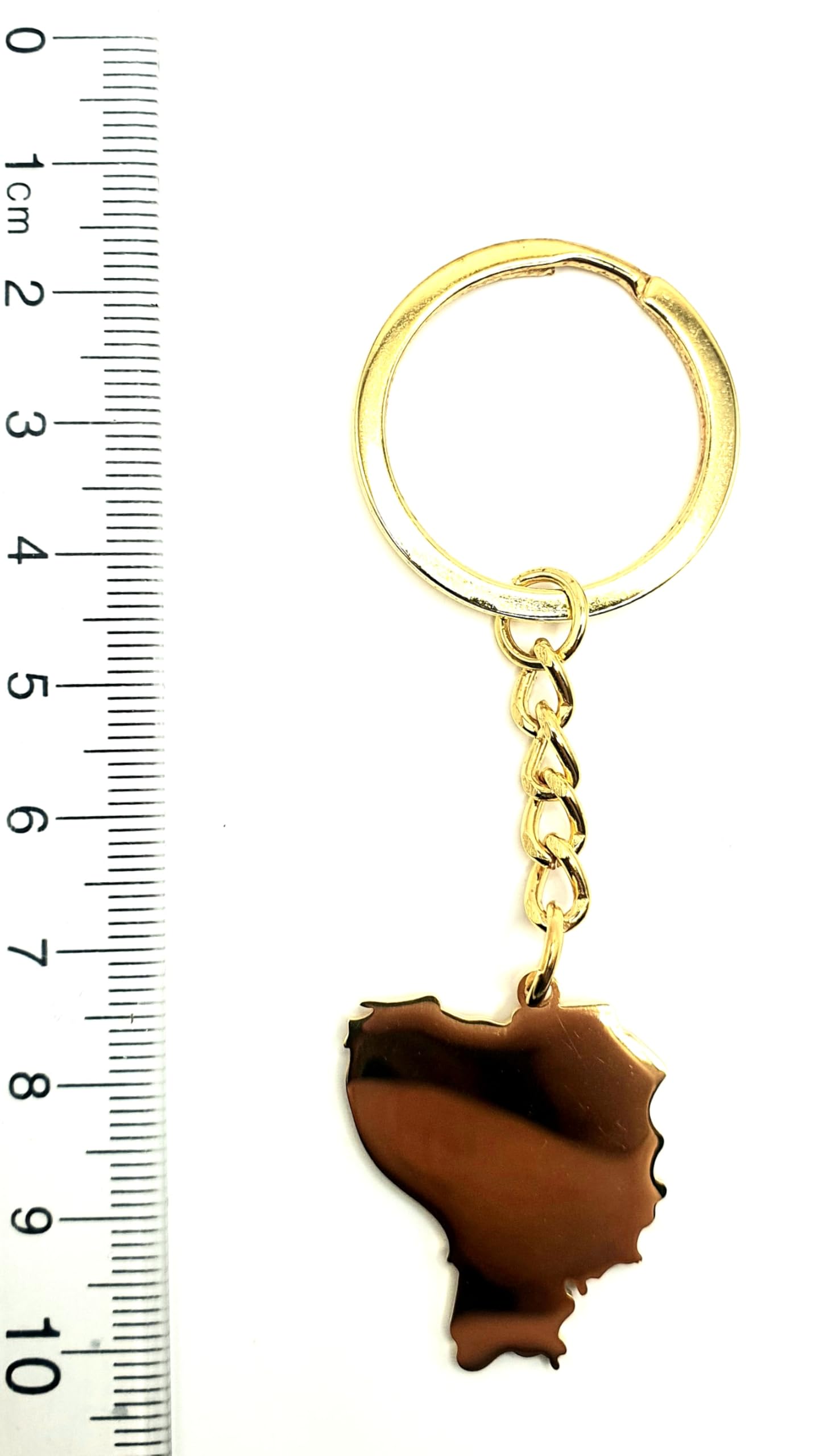 Ecuador Ecuadorian South America American Gold Country Flag Key Ring Metal Enamel Keyring