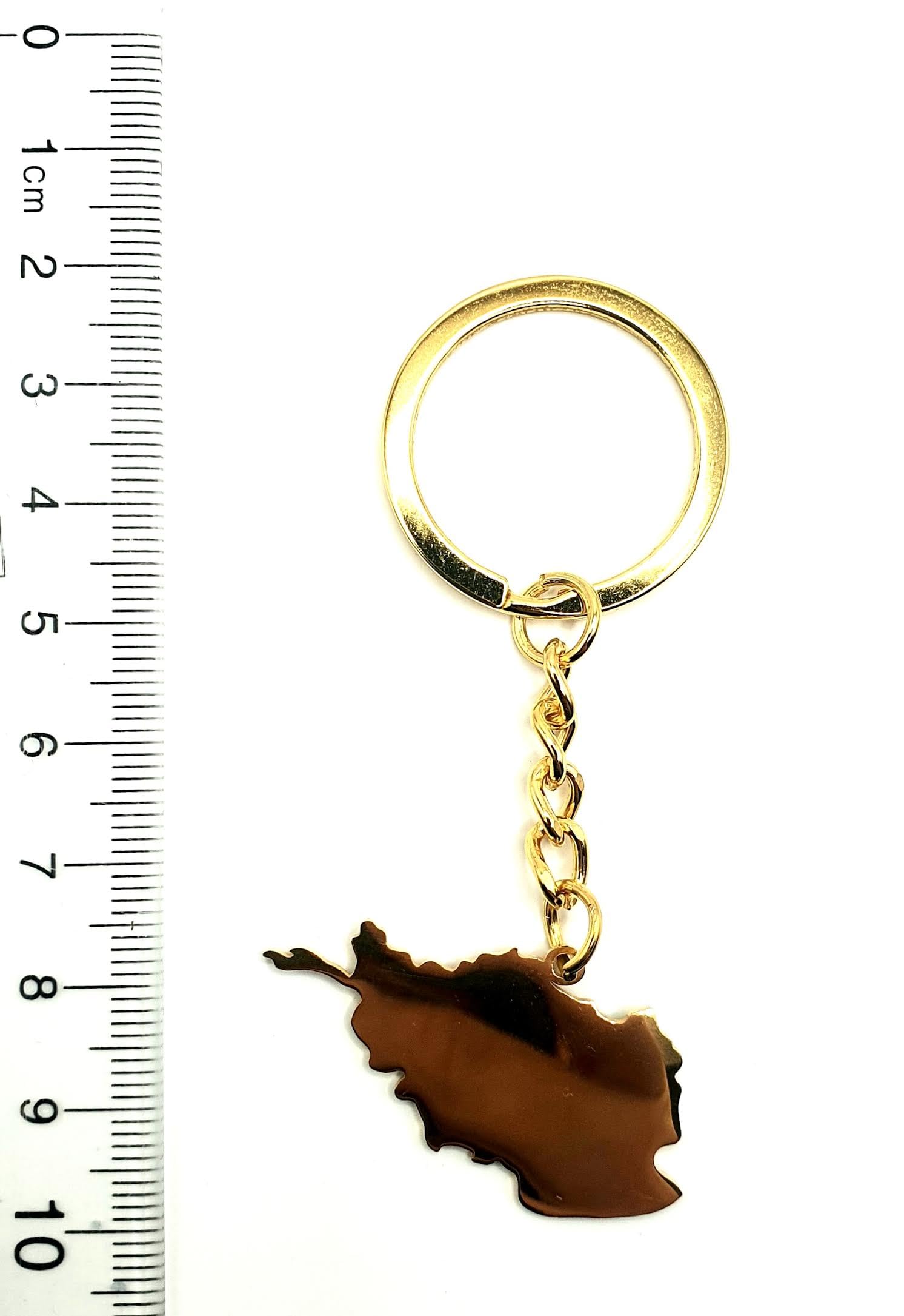 Afghanistan Afghan Middle East Gold Country Flag Key Ring Metal Enamel Keyring