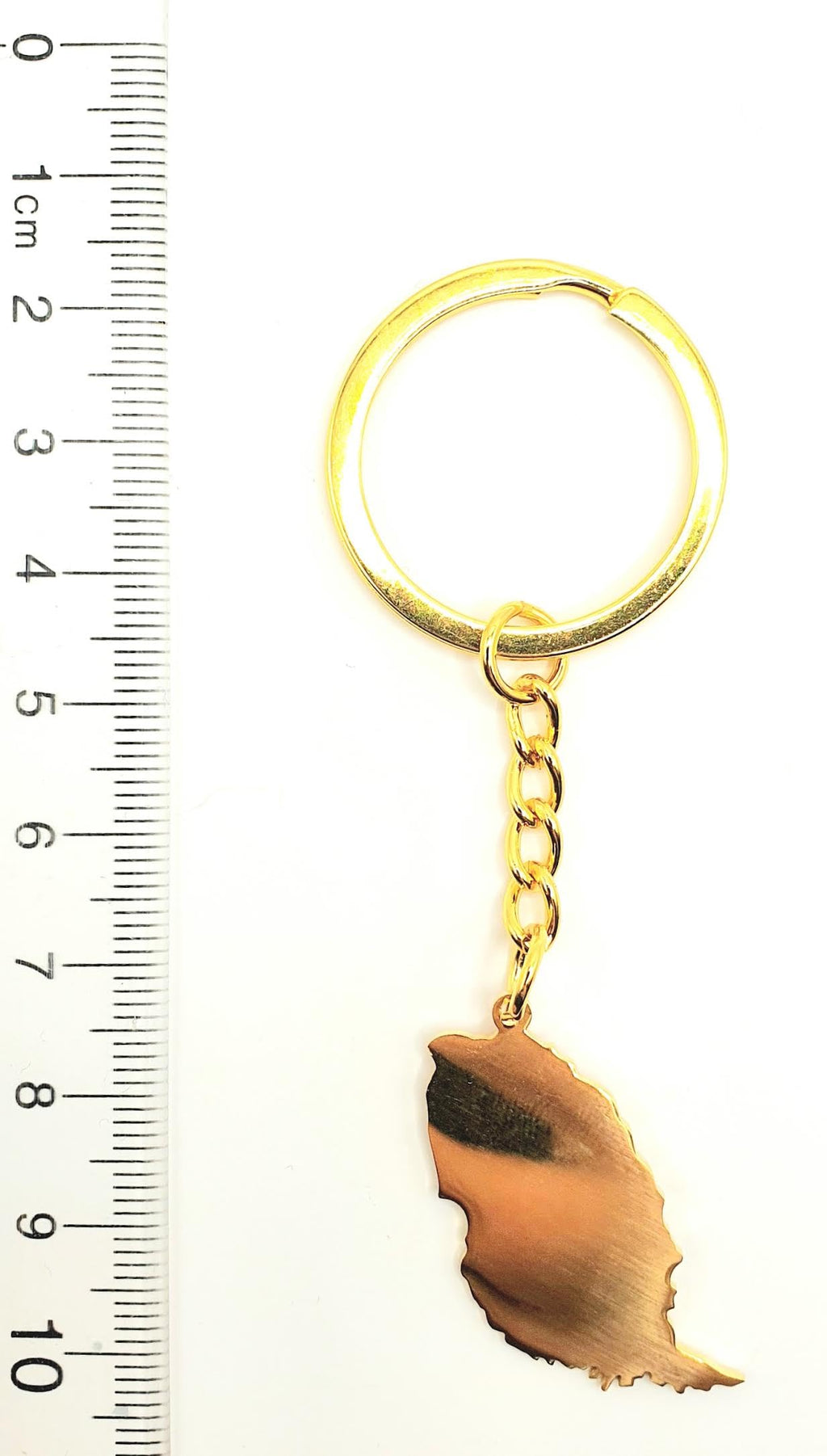 Grenada Caribbean Gold Key Ring Chain Country Flag Metal Enamel Keyring