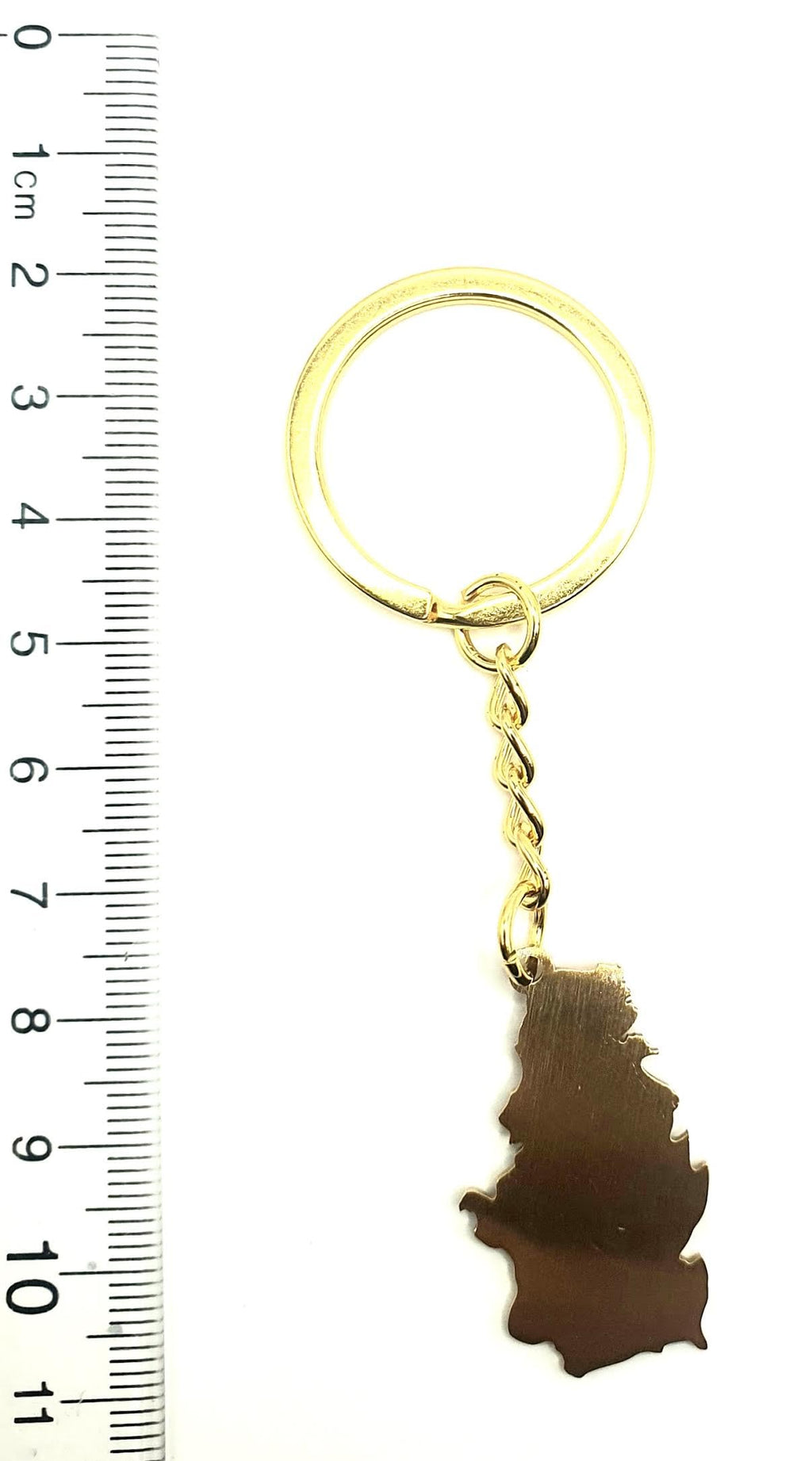 Serbia Serbian Europe Eastern Gold Key Ring Chain Country Flag Metal Enamel Keyring