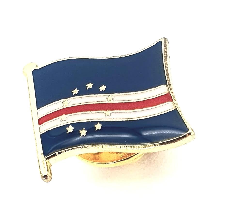Cape Verde Cabo Verde West Africa Metal Enamel Country Flag Pin Badge