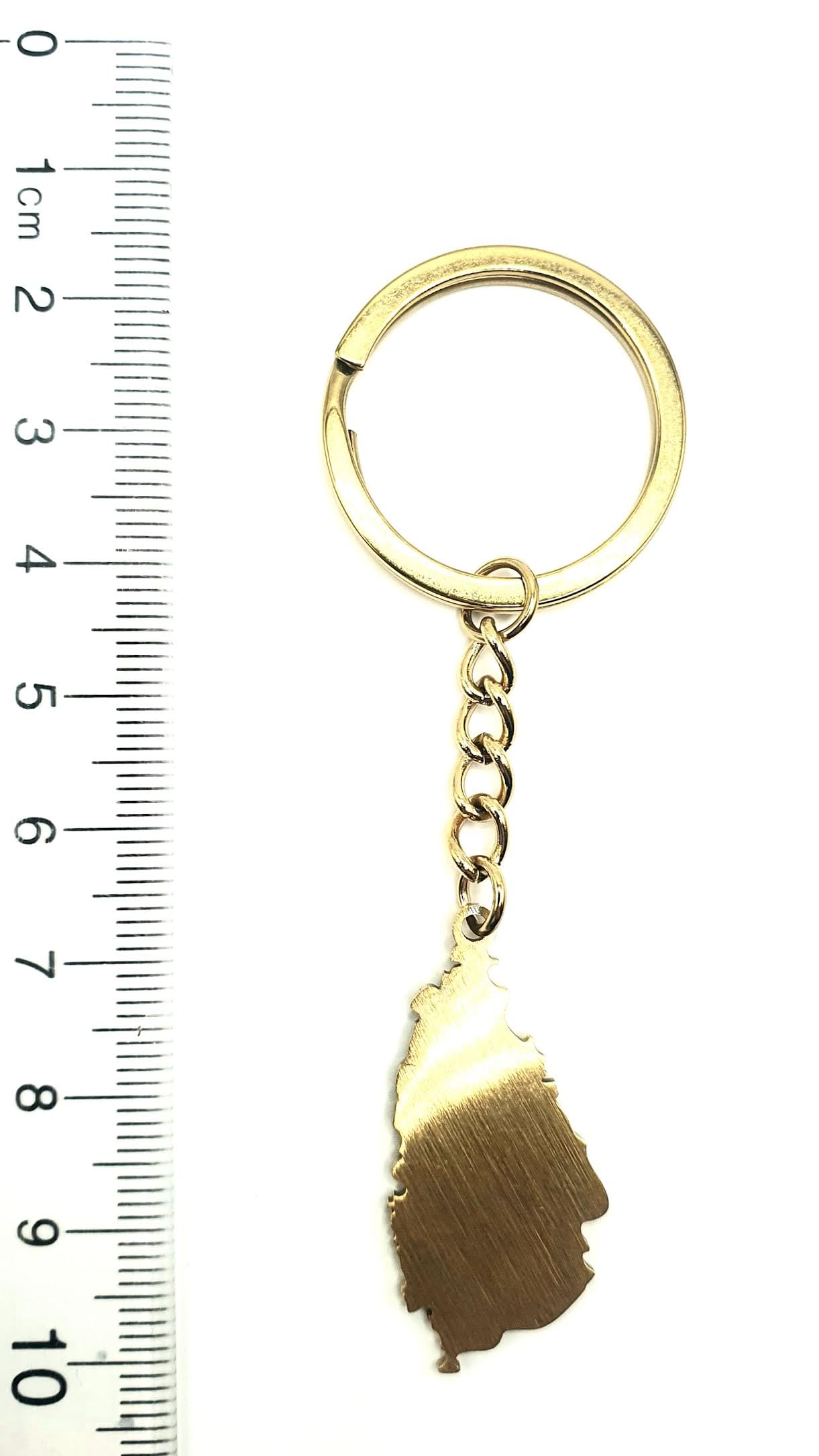 SNS Components St Lucia Saint Lucia Caribbean Gold Key Ring Chain Country Flag Metal Enamel Keyring