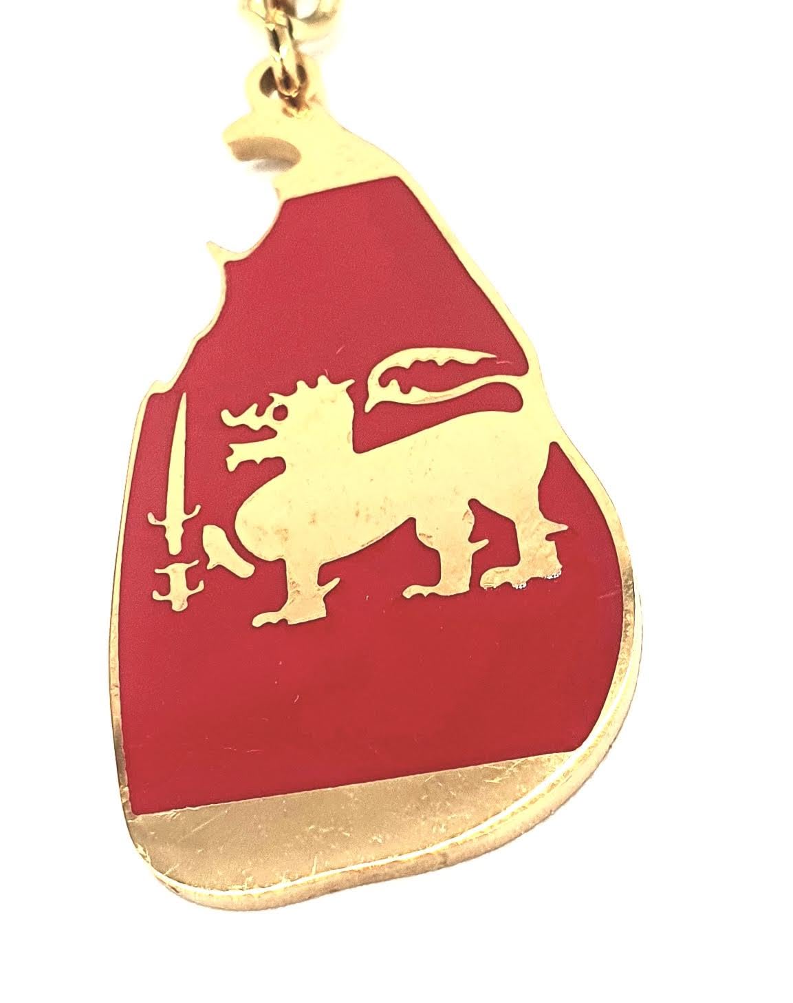 Sri Lanka Map Outline Gold Country Flag Key Ring Chain Metal Enamel Keyring
